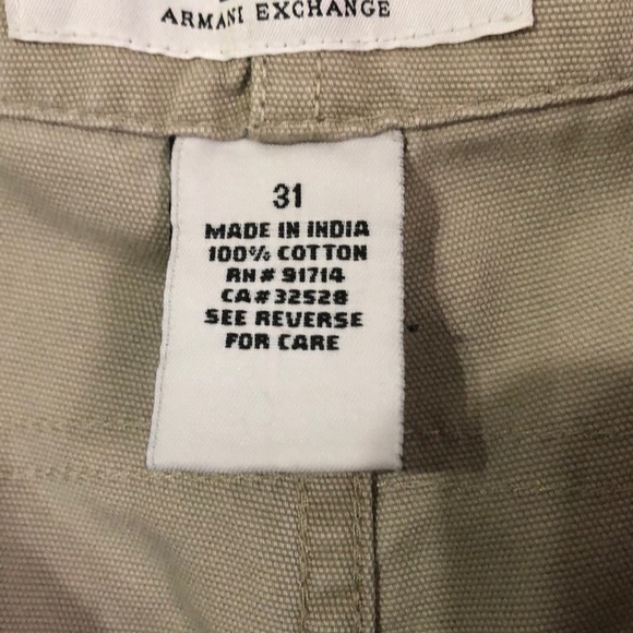 Armani Exchange Khaki Cargo Shorts - Size 31 - Picture 6 of 8